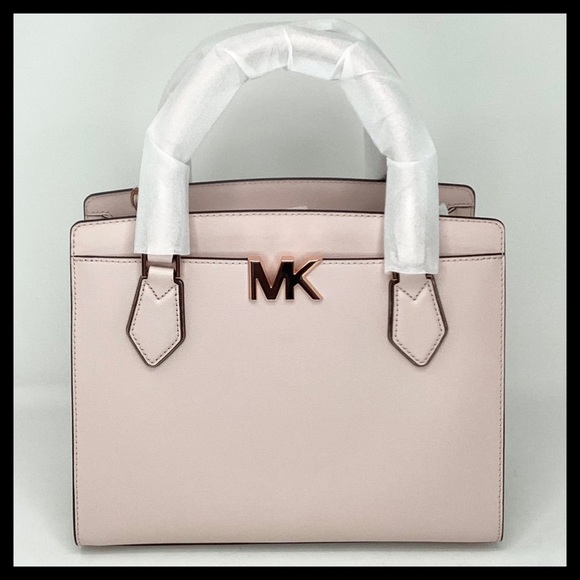 MICHAEL KORS Mott Large Satchel Color: Pink (Powder Blush) - Picture 3 of 16